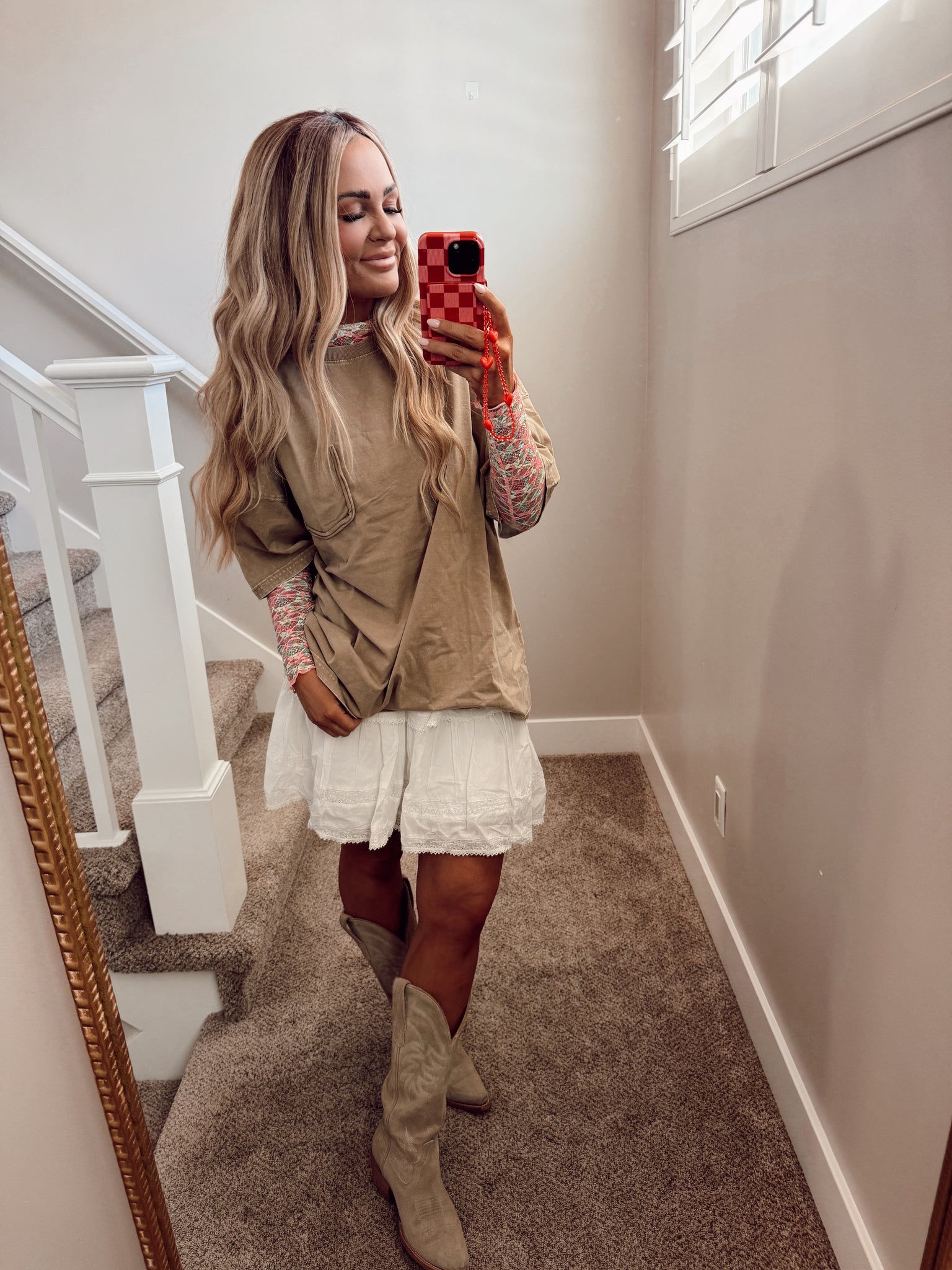 Layered lace skirt