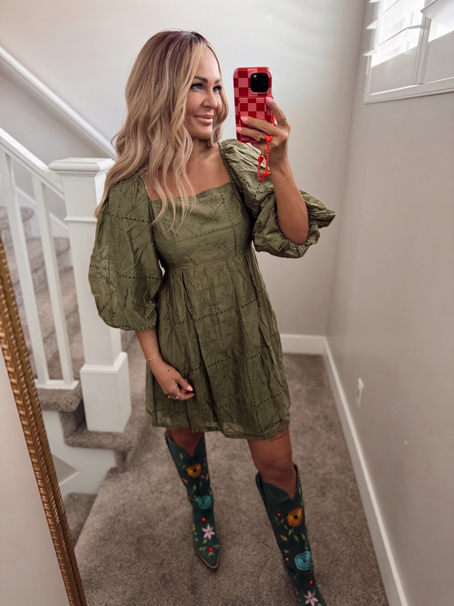 Forest green dress