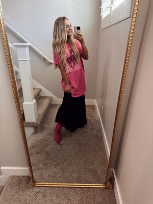 Black lace skirt