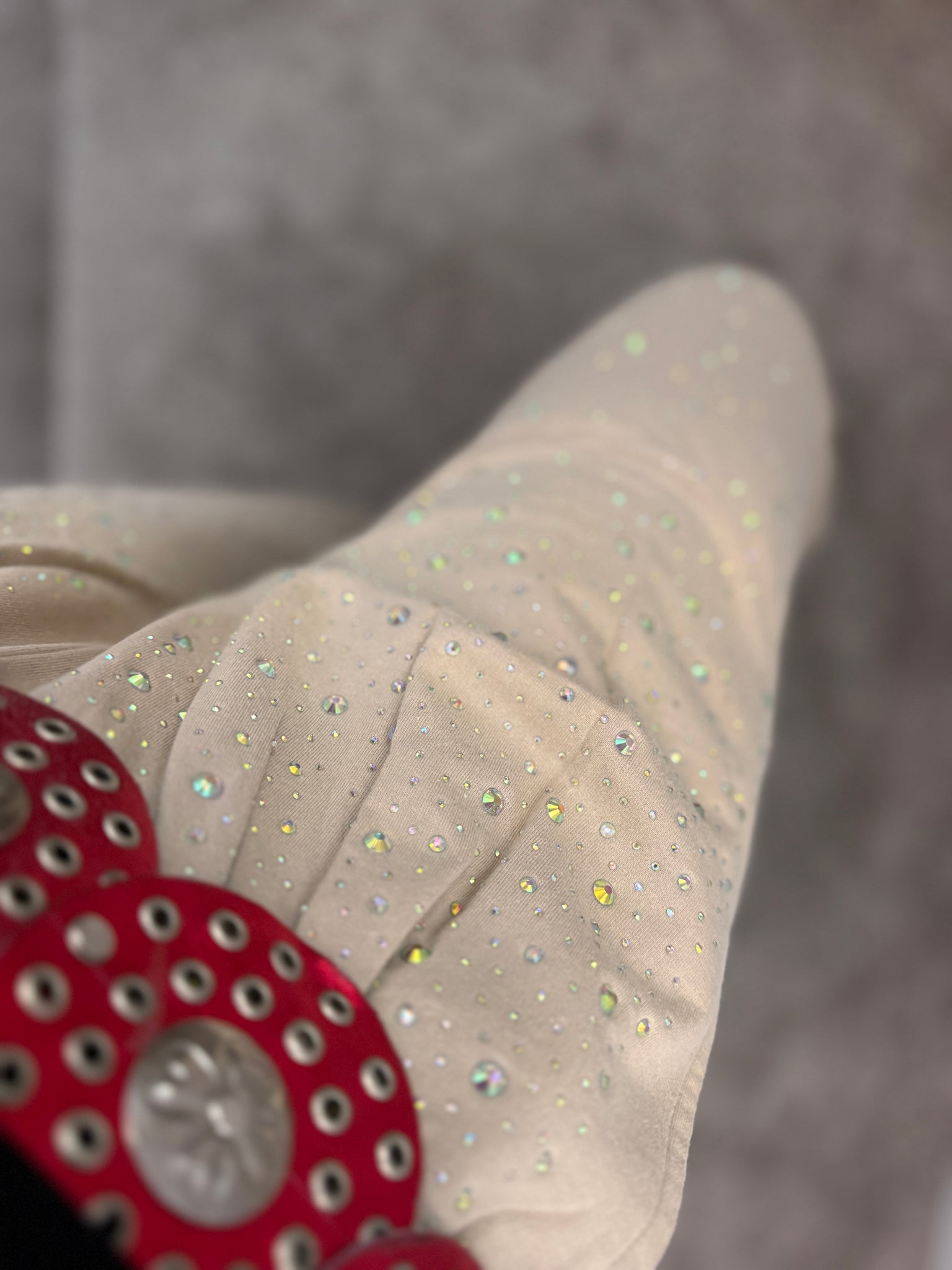 Tan sparkle sweat pant