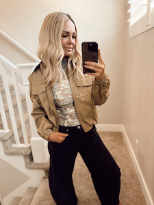 Tan bomber jacket