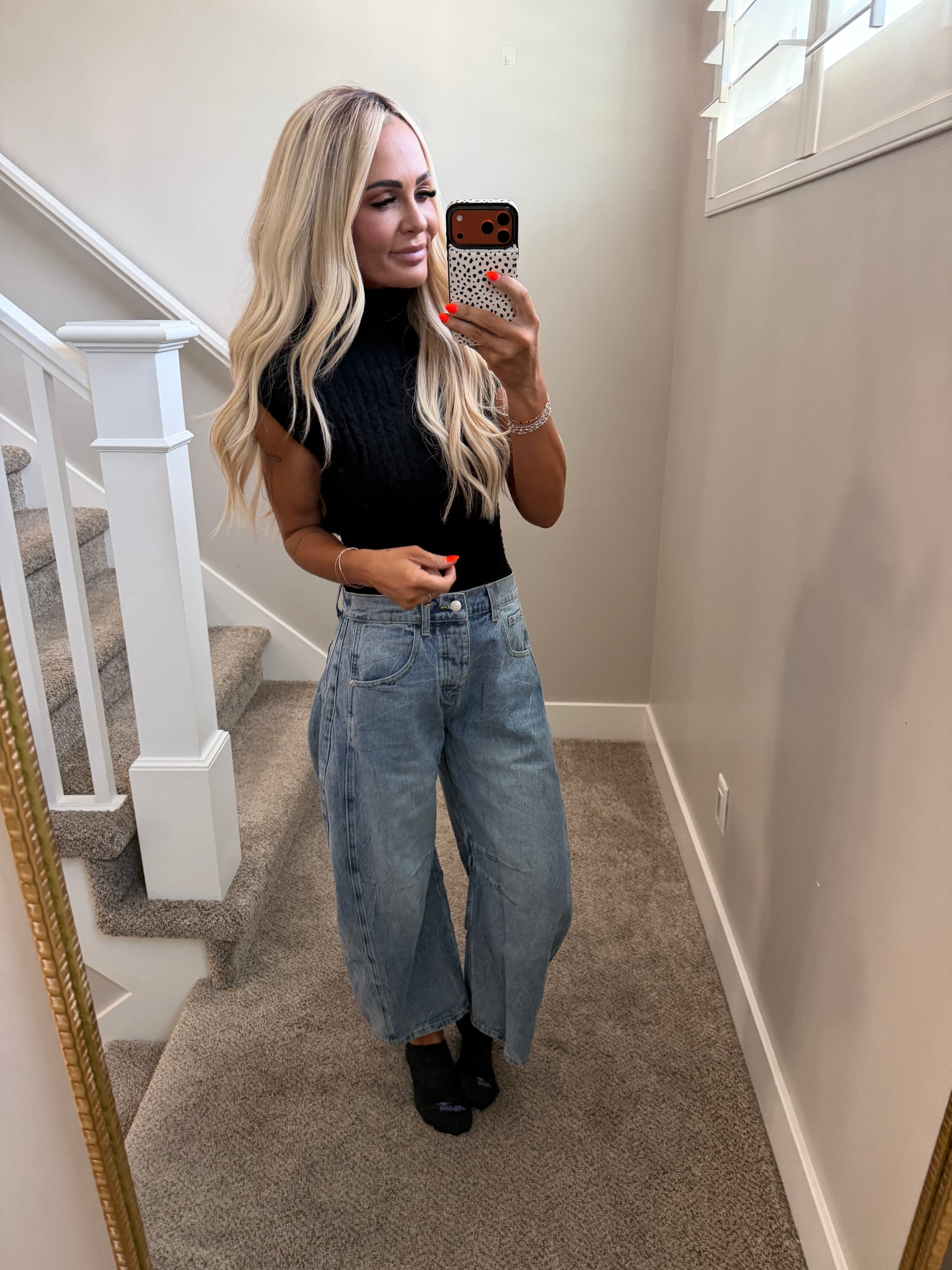 Black muscle turtle neck