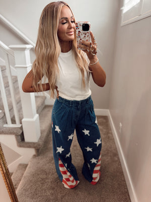 Flag wide leg