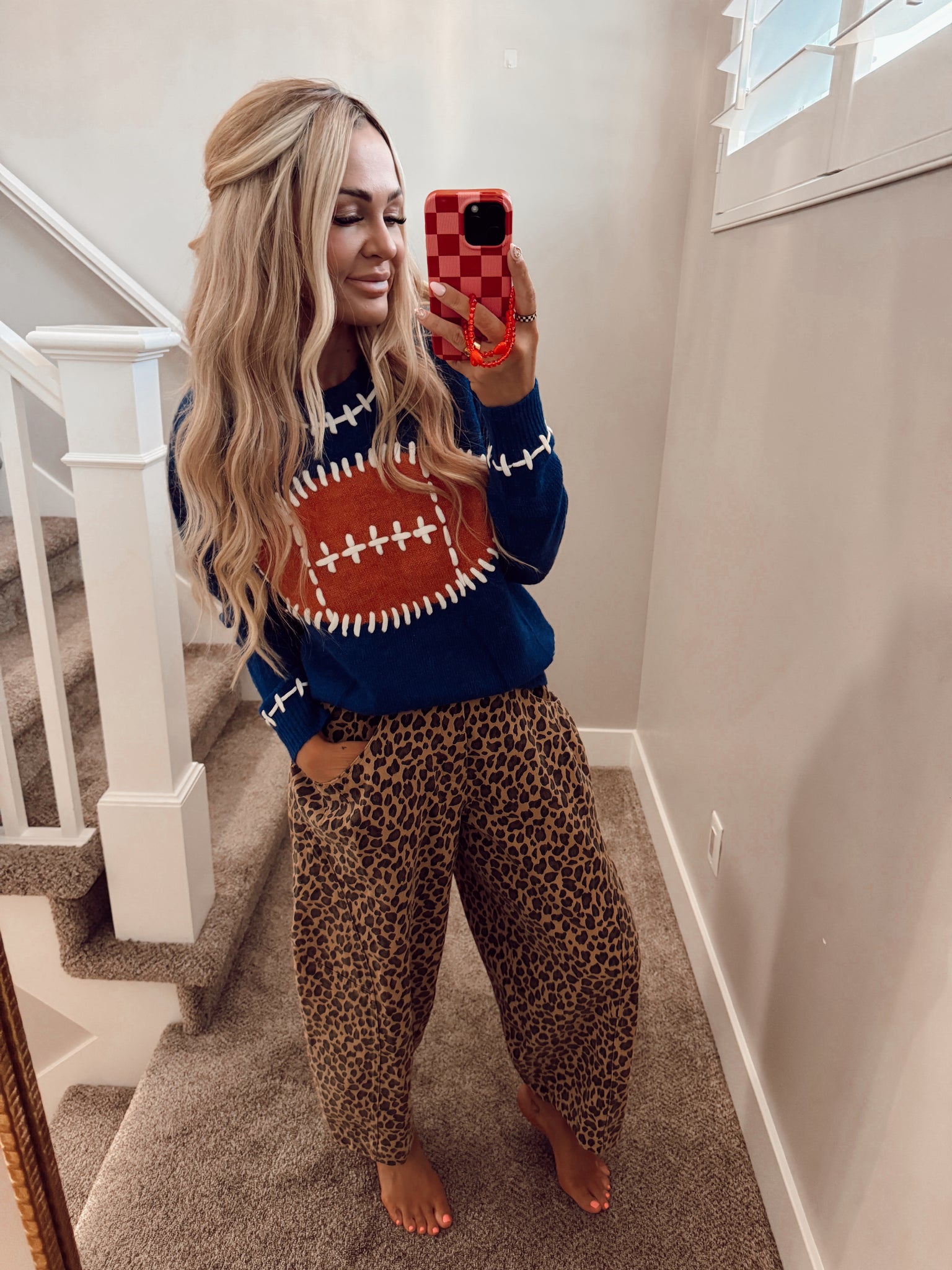 Pull on leopard pant