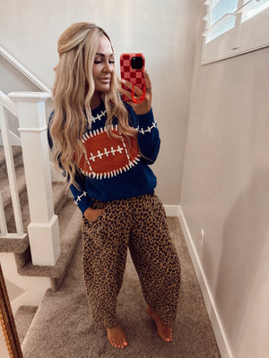 Pull on leopard pant