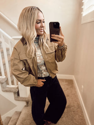 Tan bomber jacket