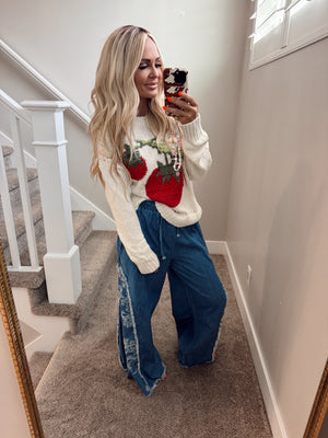 Burn out floral pant