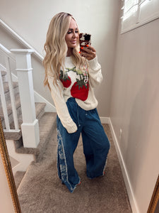 Burn out floral pant