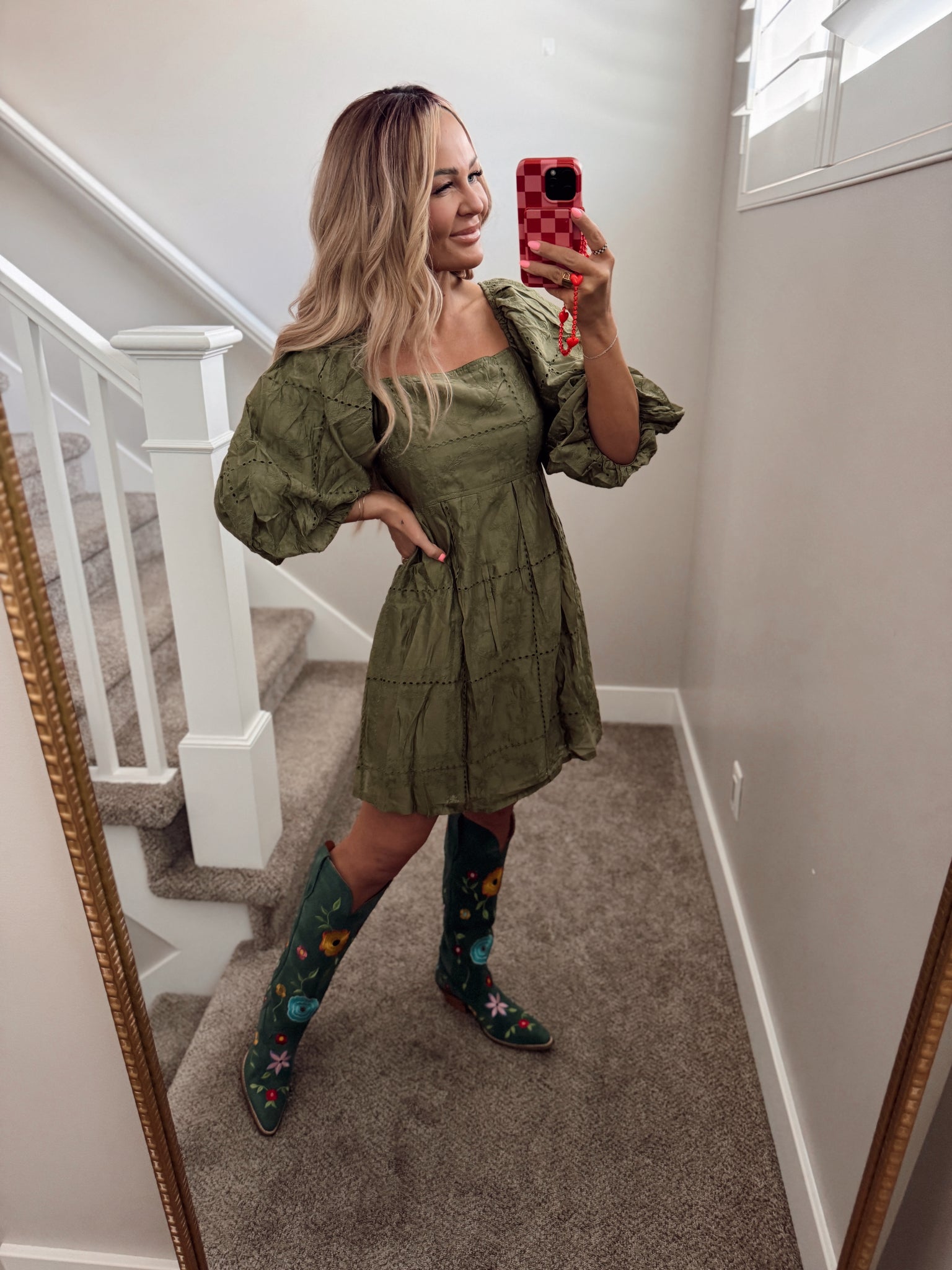 Forest green dress