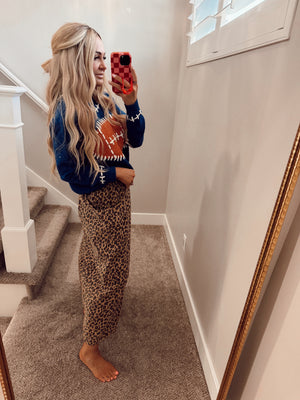 Pull on leopard pant