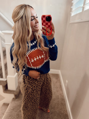 Pull on leopard pant