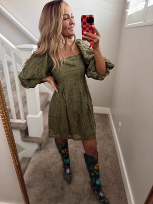 Forest green dress