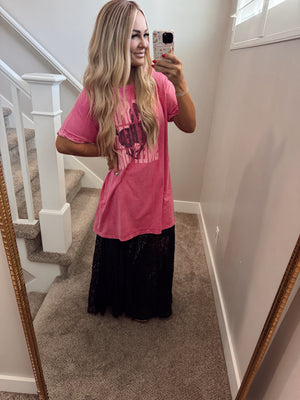 Black lace skirt
