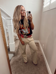 Tan sparkle sweat pant