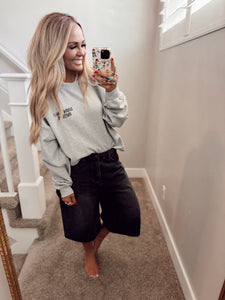 Black cargo jorts