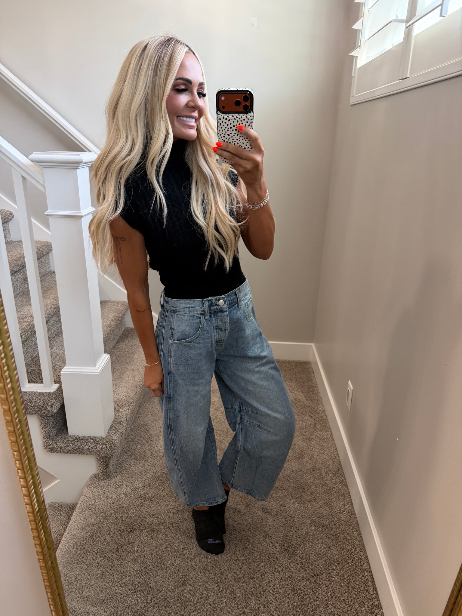 Black muscle turtle neck