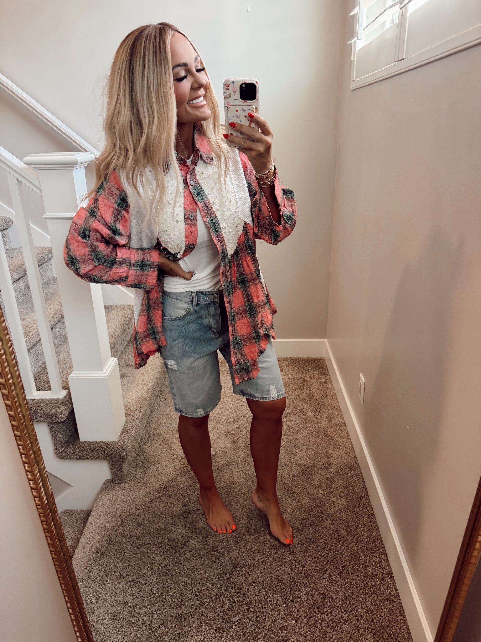 Distressed flannel