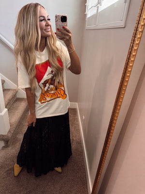 Black lace skirt