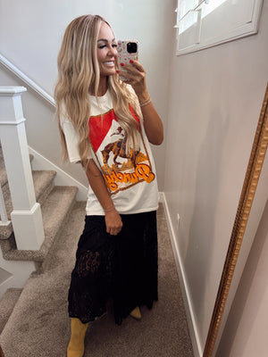 Black lace skirt